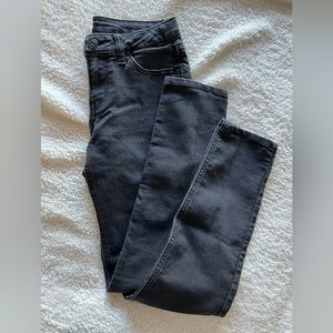 black wide leg jeans